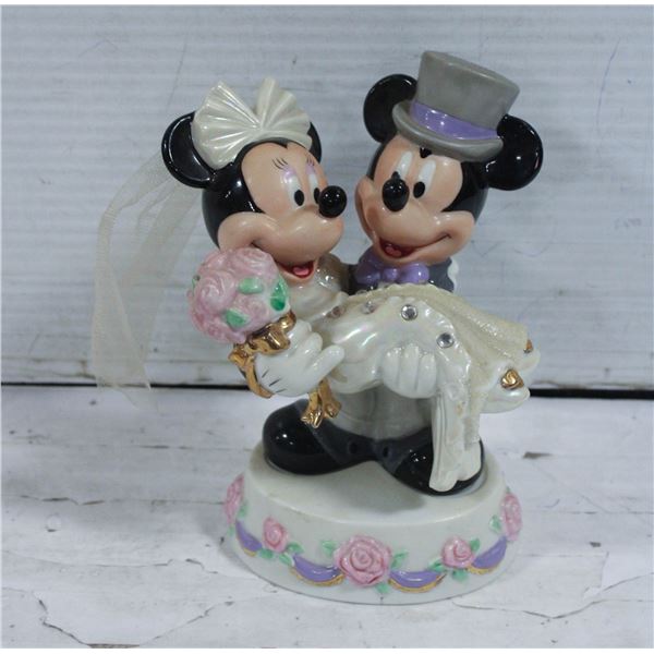 DISNEY PORCELAIN MICKEY AND MINNIE ORNAMENT