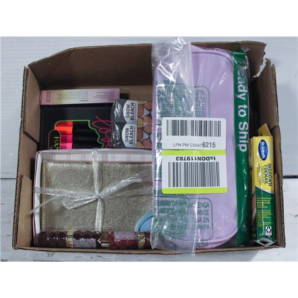 FLAT OF MAKEUP/HEALTH PRODUCTS (MOST NEW)