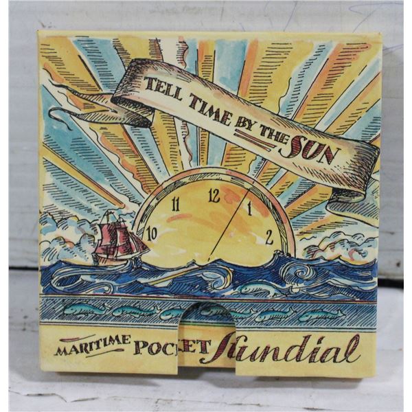 TELL THE TIMES BY THE SUN MARITIME POCKET SUNDIAL