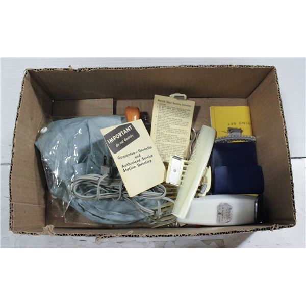 VINTAGE ELECTRIC HAIR CLIPPERS AND ACCESSORIES