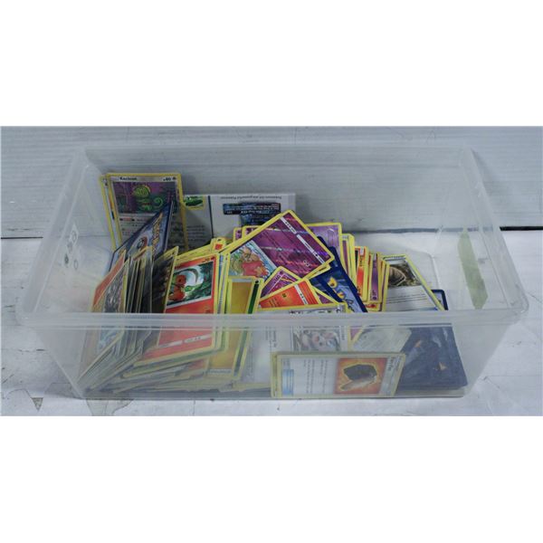 TUB OF POKAMON CARDS. UNSORTED. 350+