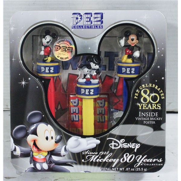 NEW PEZ COLLECTION MICKY 80 YRS
