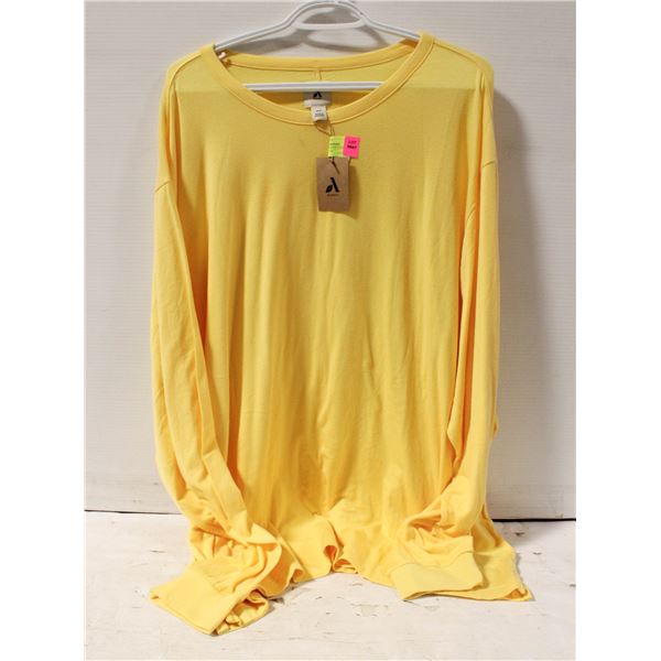 MENS RELAXED FIT LONG SLEEVE TSHIRT YELLOW