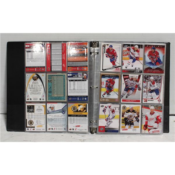 BINDER OF 216 ORIGINAL 6 TEAM HOCKEY CARDS