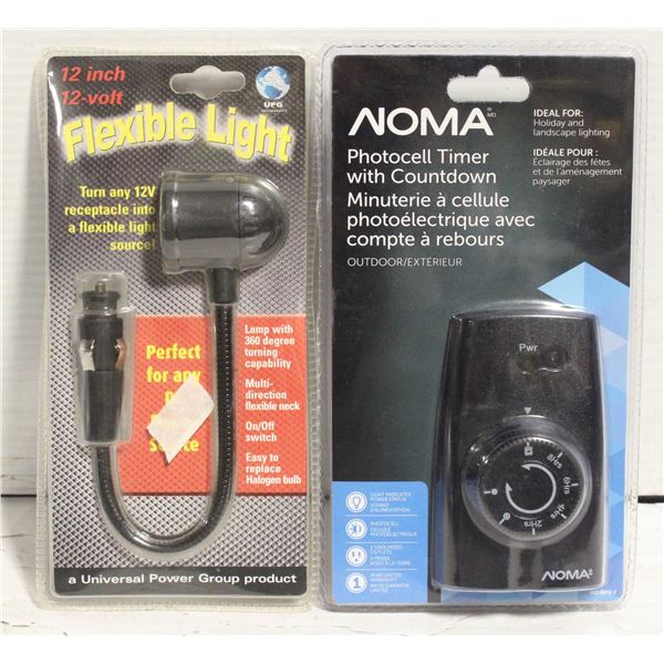 FLEX LIGHT AND PHOTOSENSISTIVE LIGHT TIMER