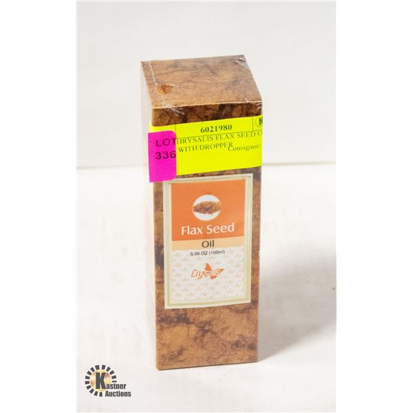 NEW CHRYSALIS FLAX SEED OIL 100ML WITH DROPPER
