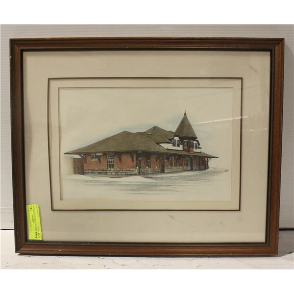 FRAMED ART OF RED DEER TRAIN STATION
