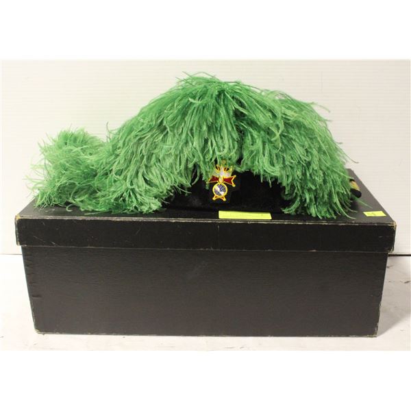 ANTIQUE MASONIC KNIGHTS OF TEMPLER OSTRICH