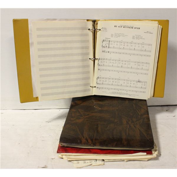 3 BINDERS FULL OF VARIOUS SHEET MUSIC