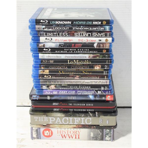 D.V.D BOX SETS & BLU RAYS ALL TOGETHER-ESTATE