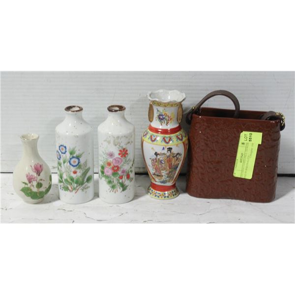 FIVE MINI VASES (INCL. OTAGIRI AND PURSEONALITY)