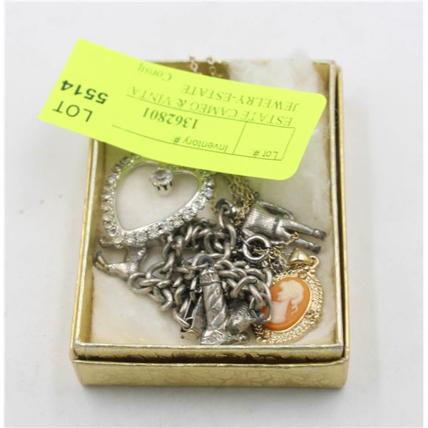 ESTATE CAMEO & VINTAGE JEWELRY-ESTATE