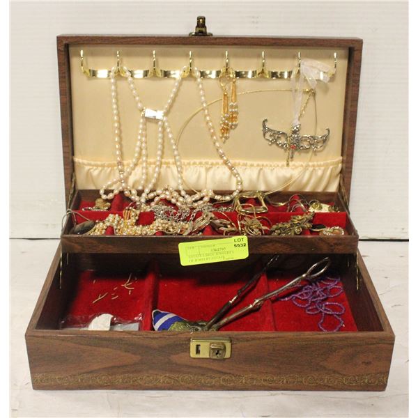 ESTATE LARGE JEWELRY BOX FULL OF JEWELRY-ESTATE