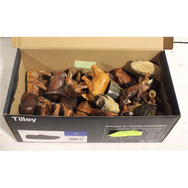 LOT OF 26 WOODEN ELEPHANTS