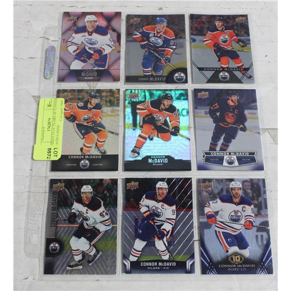 9 CONSECUTIVE YEARS OF CONNOR MCDAVID CARDS