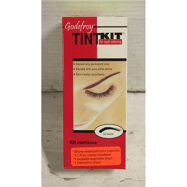 NEW GODEFROY EYEBROW TINT KIT JET BLACK