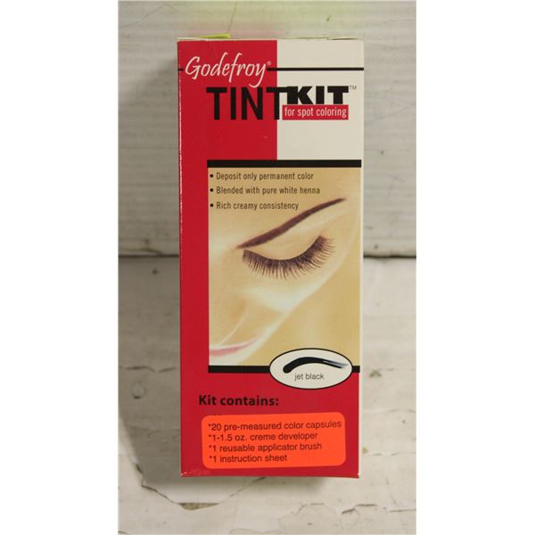NEW GODEFROY EYEBROW TINT KIT JET BLACK