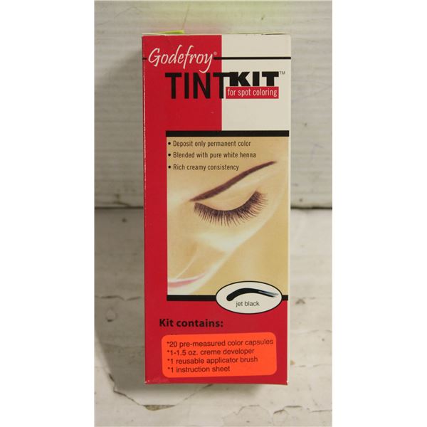 NEW GODEFROY EYEBROW TINT KIT JET BLACK