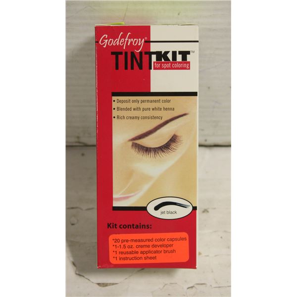 NEW GODEFROY EYEBROW TINT KIT JET BLACK