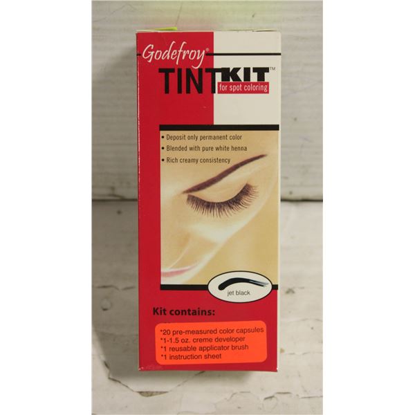 NEW GODEFROY EYEBROW TINT KIT JET BLACK