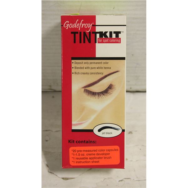 NEW GODEFROY EYEBROW TINT KIT JET BLACK