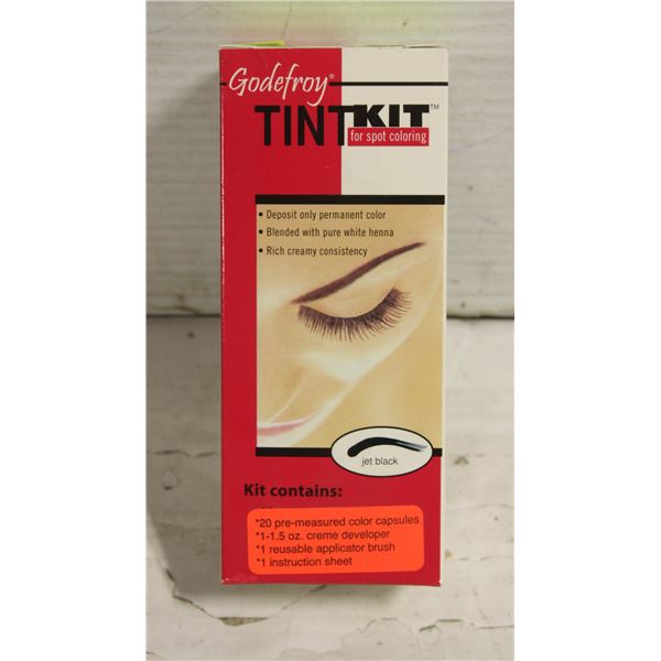 NEW GODEFROY EYEBROW TINT KIT JET BLACK