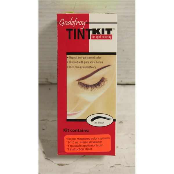 NEW GODEFROY EYEBROW TINT KIT JET BLACK