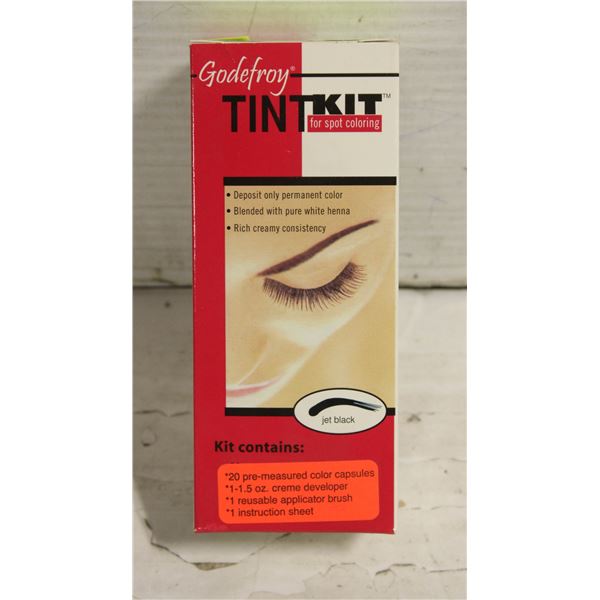 NEW GODEFROY EYEBROW TINT KIT JET BLACK