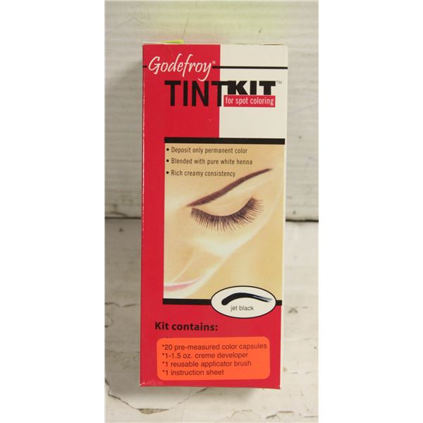 NEW GODEFROY EYEBROW TINT KIT JET BLACK