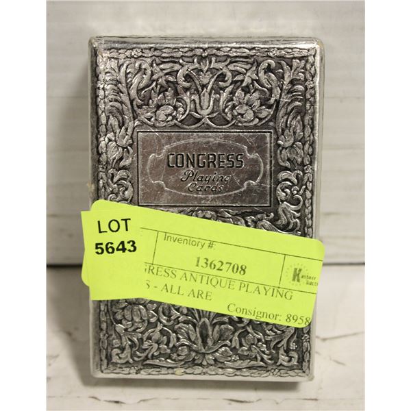 CONGRESS ANTIQUE PLAYING CARDS - ALL ARE