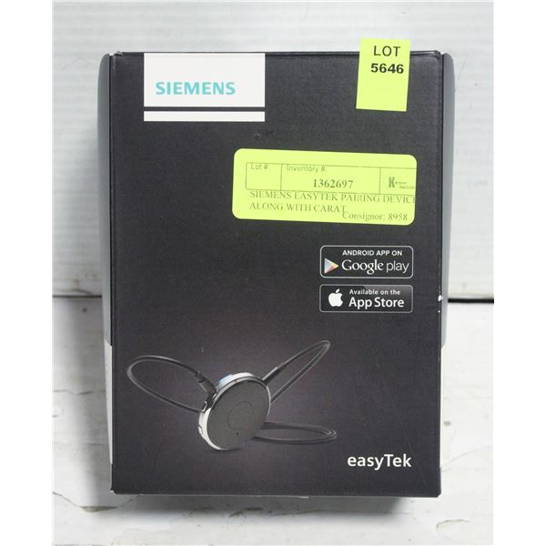 SIEMENS EASYTEK PAIRING DEVICE ALONG WITH CARAT