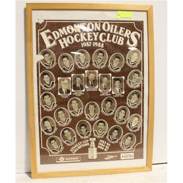 1987-88 EDMONTON OILERS HOCKEY CLUB S 19X27
