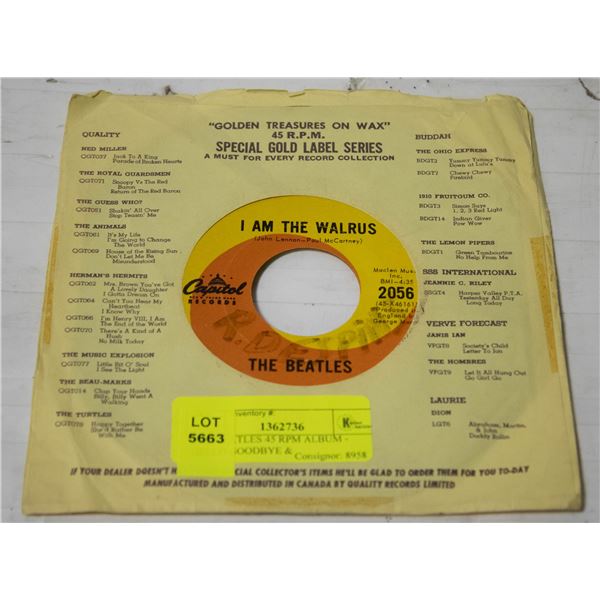 THE BEATLES 45 RPM ALBUM - HELLO GOODBYE &