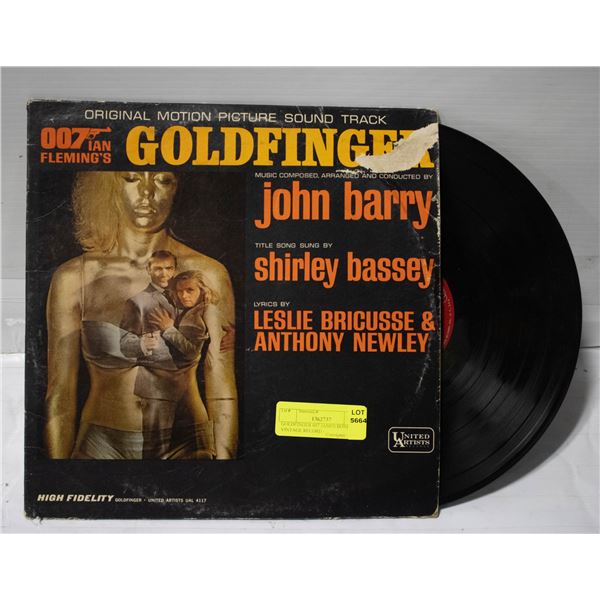 GOLDFINGER 007 JAMES BOND VINTAGE RECORD -