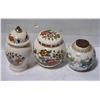 Image 1 : 3 DECORATIVE JARS WITH TOPS