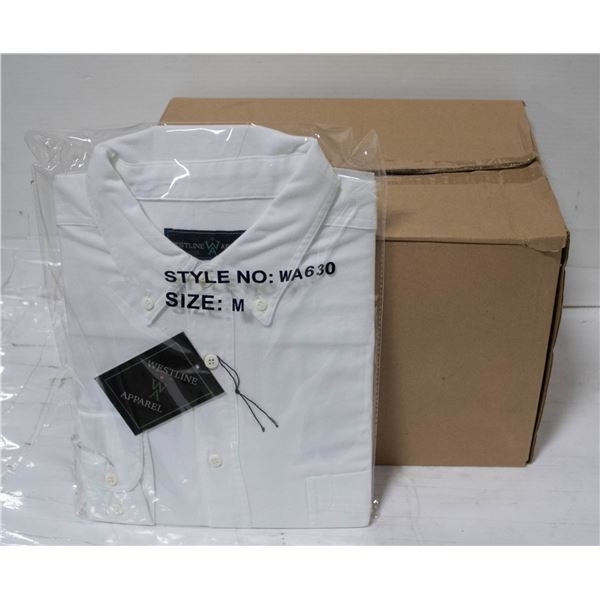 NEW MEN'S SHIRTS CASE OF 9 WHITE SIZE M