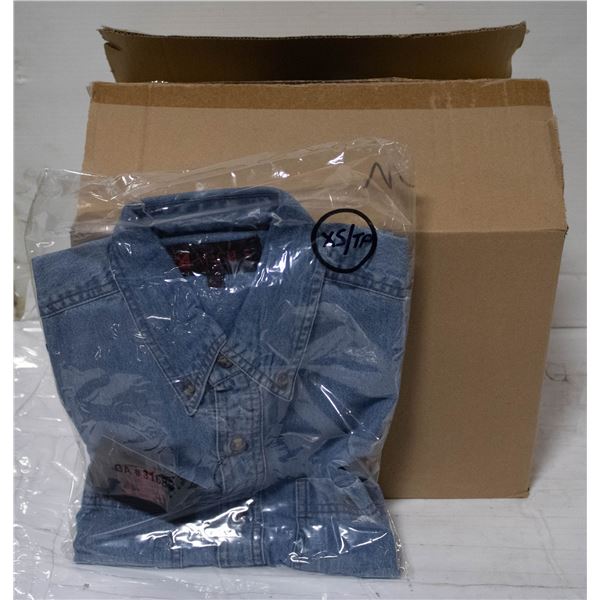 NEW MEN'S SHIRTS CASE OF 9 DENIM SIZE XS