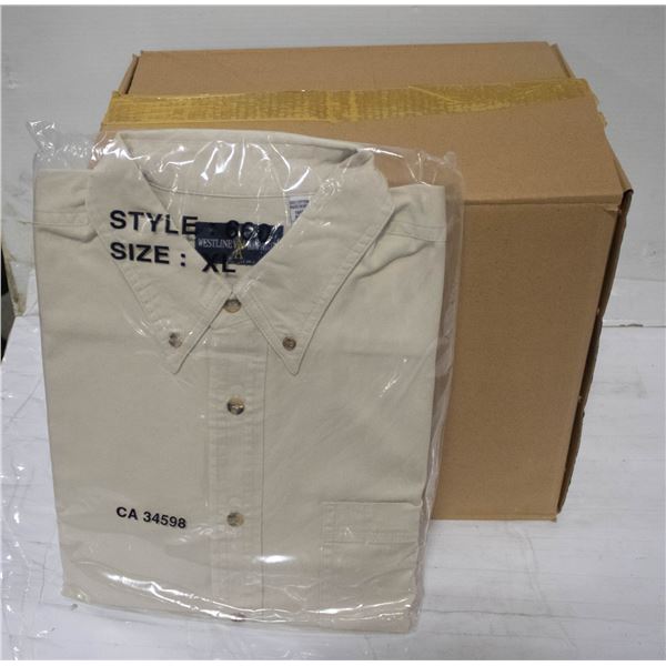 NEW MEN'S SHIRTS CASE OF 9 NATURAL SIZE XL