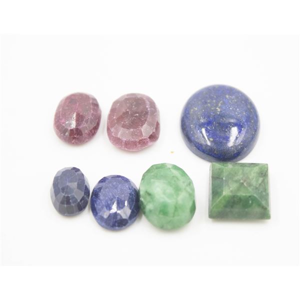 102.7CT GENUINE RUBY, EMERALD, SAPPHIRE, LAPIS