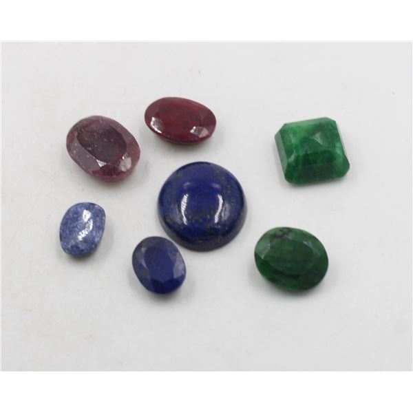 105.4CT GENUINE RUBY, EMERALD, SAPPHIRE, LAPIS