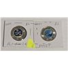 Image 1 : 2 NEW 2024 COLORED $2 COINS