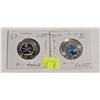 Image 1 : 2 NEW 2024 COLORED $2 COINS AIR FORCE