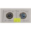 Image 1 : 2 NEW 2024 COLORED $2 COINS AIR FORCE