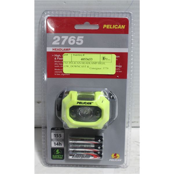 2765 PELICAN HEADLAMP HIGH, LOW, DOWNCAST &