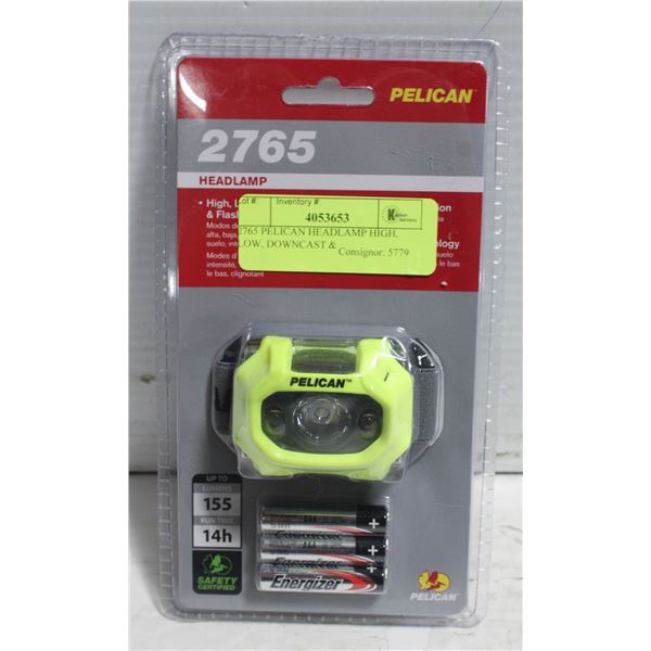 2765 PELICAN HEADLAMP HIGH, LOW, DOWNCAST &