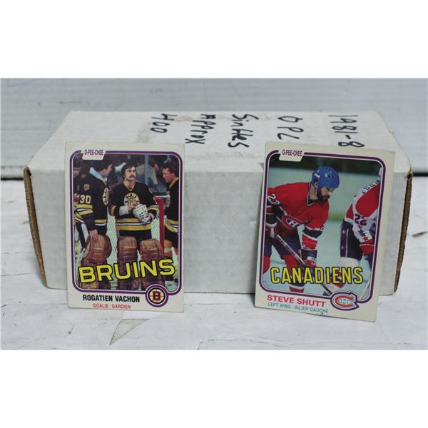 400 OPC 81-82 HOCKEY CARDS 43 YEARS OLD