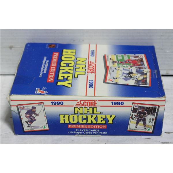 NEW 1990 SCORE BOX 36 UNOPENED HOCKEY PACKS