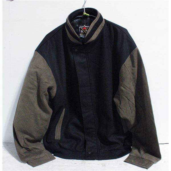 NEW B&W COLLECTION 50% BRWN LETHER JACKET L