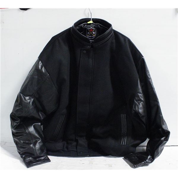 NEW B&W COLLECTION 50% BLACK LEATHER JACKET L