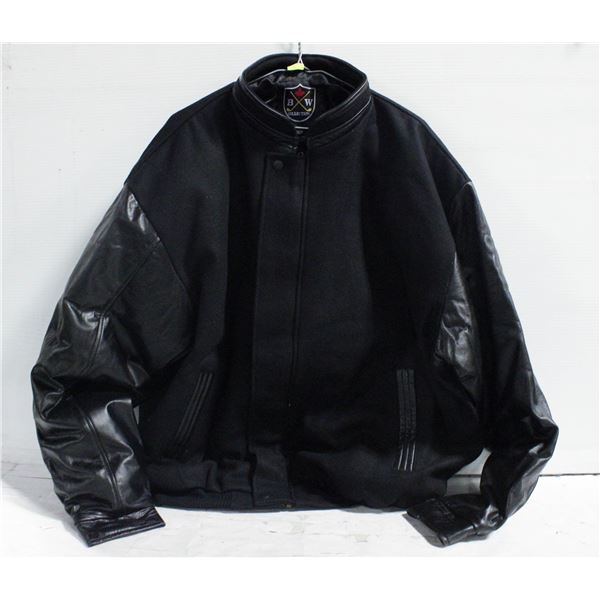 NEW B&W COLLECTION 50% BLACK LEATHER JACKET 2XL